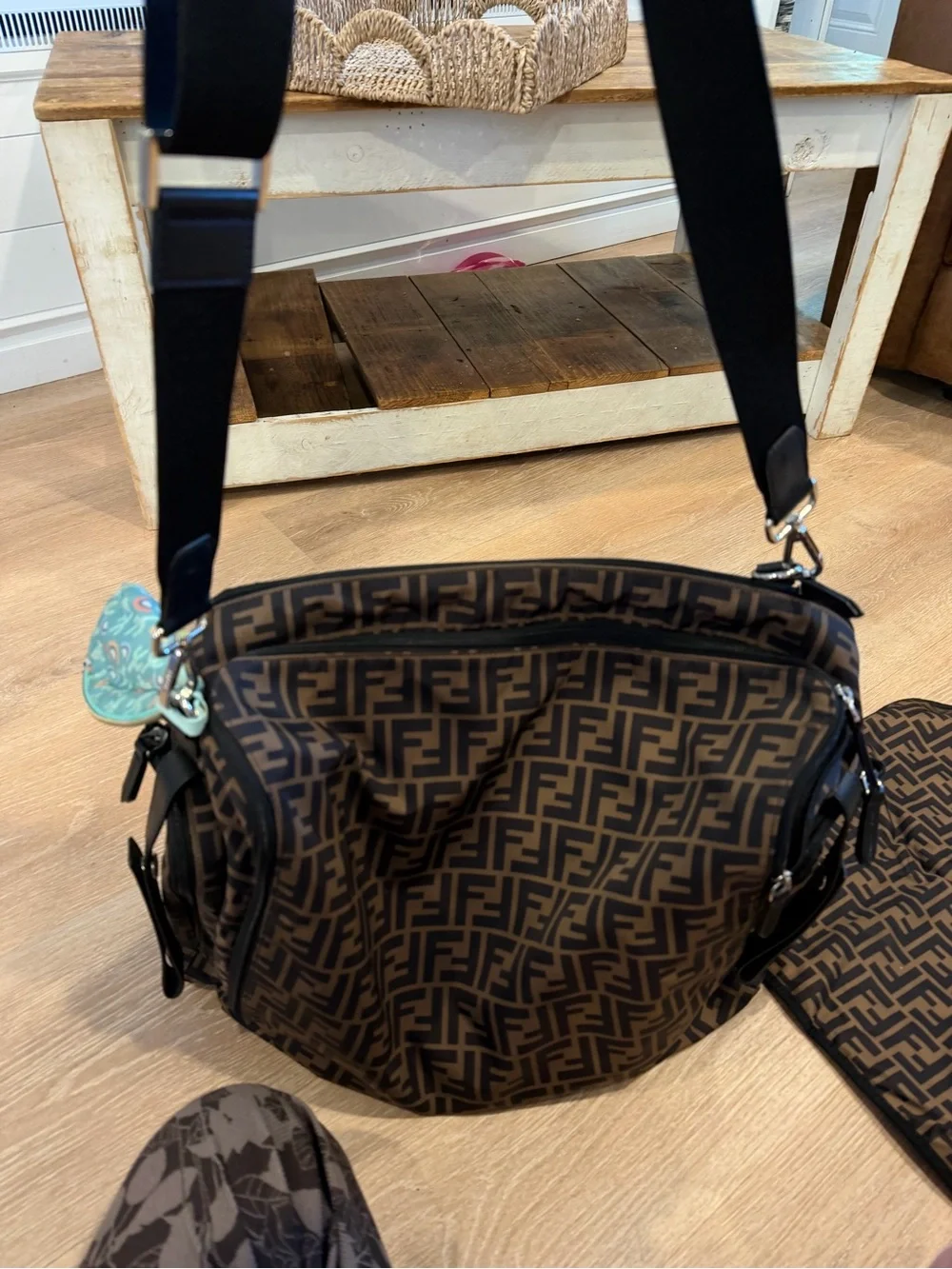Fendi Brown and Black Monogram baby Bag